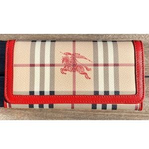 BURBERRY Haymarket Check Long Wallet